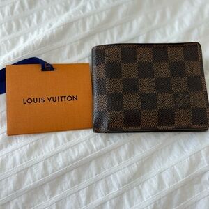 Louis Vuitton Dark Brown Checkered Card Holder